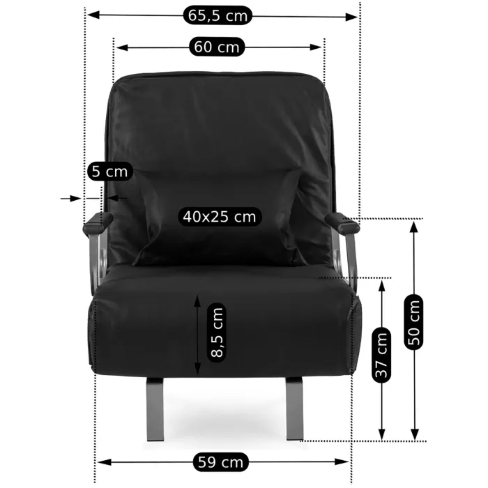 Крісло розкладне MEBEL ELITE DARK, тканина: чорний фото №7