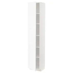IKEA METOD МЕТОД, висока шафа із полицями, білий Енкопінг / білий імітація дерева, 40x37x200 см 194.735.13 фото