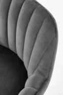 Барний стілець оксамитовий HALMAR H93 Velvet, ніжки - горіх, оббивка - темно-сірий фото thumb №5