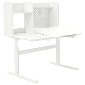 IKEA BERGLÄRKA БЕРГЛЕРКА, письмовий стіл, білий/нахил, 100x70 см 795.664.82 фото