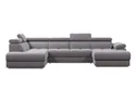 BRW Кутовий розкладний диван Lizbona III Maxi з ящиками для зберігання велюровий сірий, Solar 80 Silver NA-LIZBONA_III_MAXI-L-G2_B8469E фото thumb №3