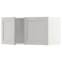 IKEA METOD МЕТОД, шафа навісна із 2 дверцятами, білий / світло-сірий Lerhyttan, 80x40 см 094.550.67 фото