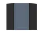 BRW Верхний кухонный шкаф Верди 60 см угловой левый мистик матовый, черный/матовый FL_GNWU_60/72_L-CA/MIM фото