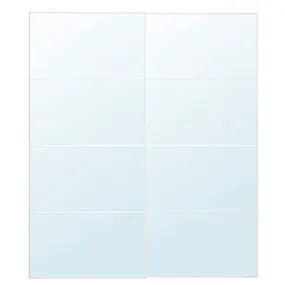 IKEA AULI АУЛІ, розсувні дверцята, 2 шт., дзеркало, 200x236 см 095.602.85 фото
