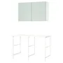 IKEA ENHET ЕНХЕТ, шафа, білий / блідо-сіро-зелений, 139x63.5x90.5 см 495.481.21 фото