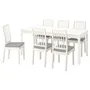 IKEA EKEDALEN ЭКЕДАЛЕН / EKEDALEN ЭКЕДАЛЕН, стол и 6 стульев, белый белый / светло-серый, 120 / 180 см 294.827.29 фото