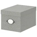 IKEA KVARNVIK КВАРНВІК, коробка для зберігання з кришкою, сірий, 18x25x15 см 704.128.75 фото thumb №1