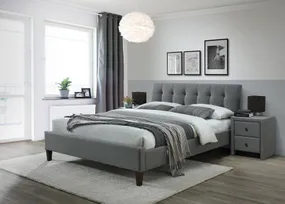 Ліжко двоспальне HALMAR SAMARA 2 160x200 см сіре фото