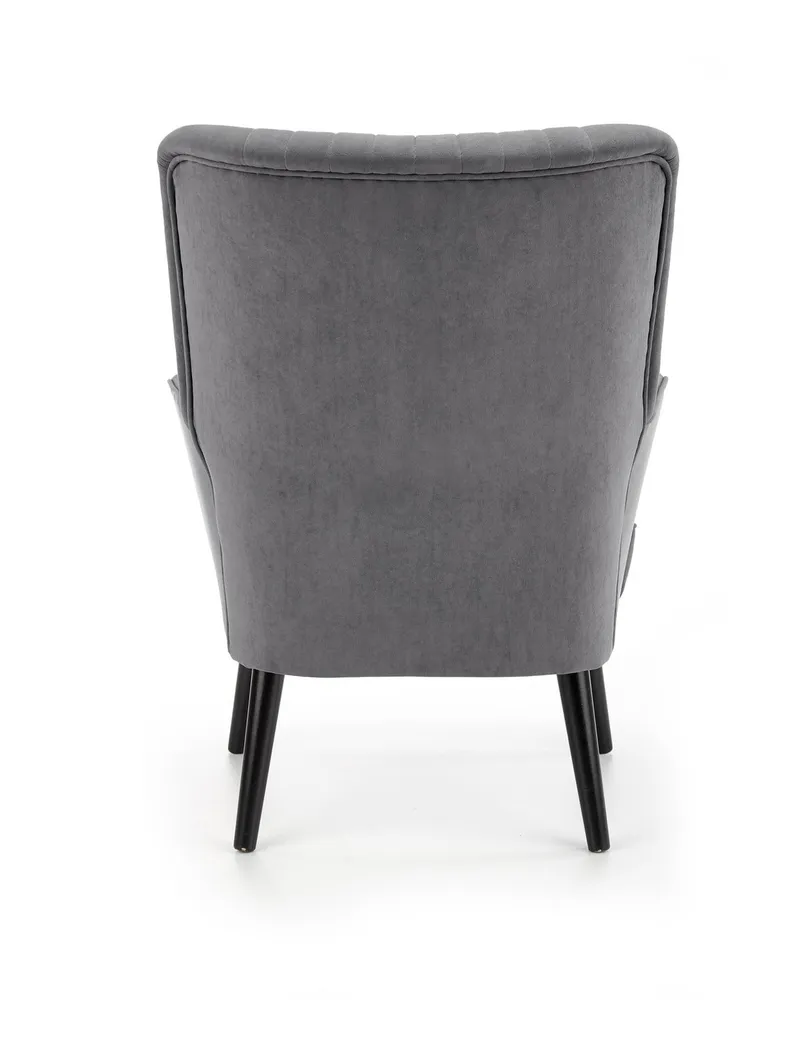 Мягкое кресло бархатное HALMAR DELGADO BLUVEL 14, серый фото №9