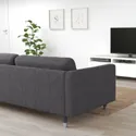 IKEA LANDSKRONA ЛАНДСКРУНА, 3-місний диван, ГУННАРЕД темно-сірий / металевий 592.703.06 фото thumb №2
