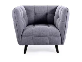 Крісло м'яке SIGNAL CASTELLO 1 Brego, тканина: темно-сірий / венге фото
