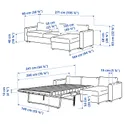 IKEA VIMLE ВИМЛЕ, 3-местный диван-кровать с козеткой, Саксемара черно-синяя 795.372.15 фото thumb №10