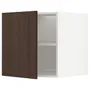 IKEA METOD МЕТОД, верхня шафа для холодильн / мороз кам, білий / СІНАРП коричневий, 60x60 см 394.695.72 фото