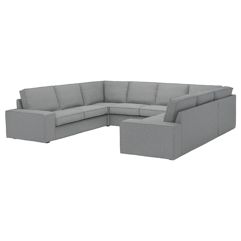 IKEA KIVIK КІВІК, диван U-подібної форми, 6-місний, Tibbleby бежевий / сірий 094.405.80 фото №1
