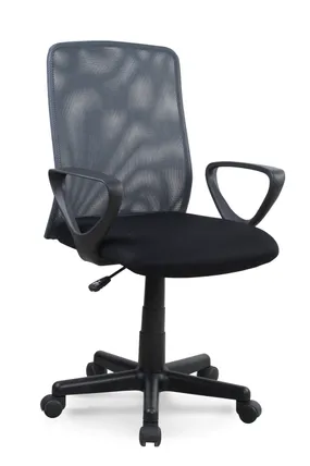 Крісло комп'ютерне офісне обертове HALMAR ALEX, чорний/сірий фото
