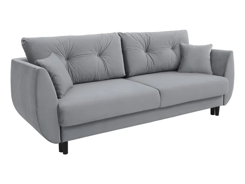 BRW Трехместный диван-кровать Merla с ящиком для хранения велюровый серый, Волшебный бархат 2217 SO3-MERLA-LX_3DL-G3_BB56B7 фото №2