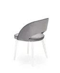 Кухонный стул бархатный HALMAR MARINO Velvet, серый MONOLITH 85 / белый фото thumb №4