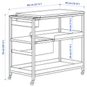 IKEA TROTTEN ТРОТТЕН, тележка, белый, 80x40 см 804.747.64 фото thumb №10