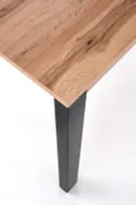 Обеденный стол раскладной HALMAR GINO 100-135x60 см, столешница - дуб вотан, ножки - черные фото thumb №7