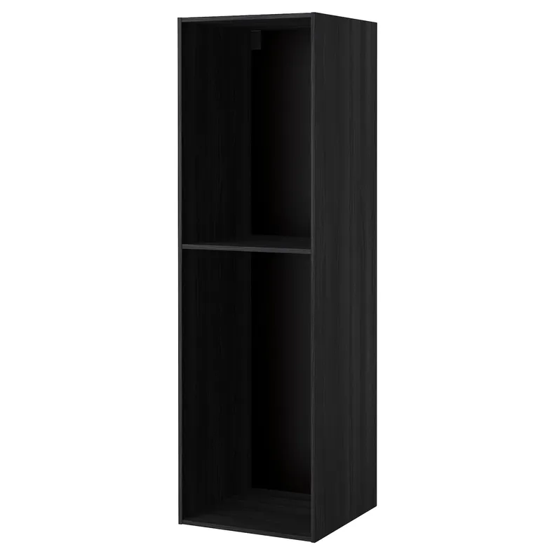 IKEA METOD МЕТОД, каркас высокого шкафа, под дерево черный, 60x60x200 см 802.125.69 фото №1