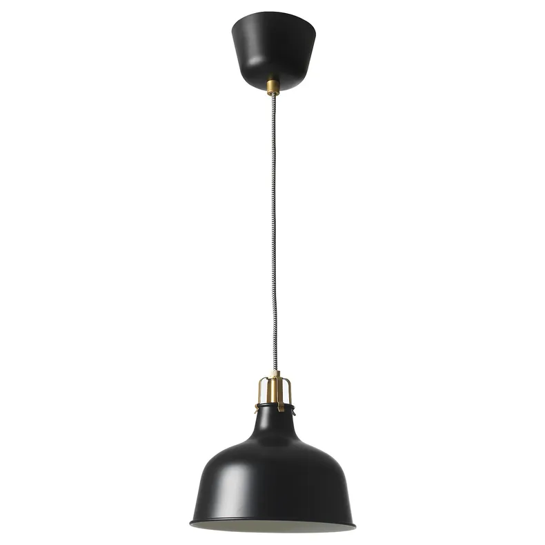 IKEA RANARP РАНАРП, підвісний світильник, чорний, 23 см 903.963.89 фото №1