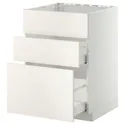 IKEA METOD МЕТОД / MAXIMERA МАКСІМЕРА, підлог шафа д / мийки+3 фр пан / 2 шух, білий / ВЕДДІНГЕ білий, 60x60 см 890.279.87 фото thumb №1