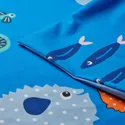 IKEA BLÅVINGAD БЛОВИНГАД, пододеяльник и наволочка, рисунок океанские животные / мультиколор, 150x200 / 50x60 см 005.210.76 фото thumb №6