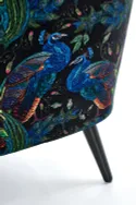 Кресло мягкое HALMAR PAGONI темно-синий/черный (ткань Bluvel #86) фото thumb №10