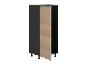 BRW Sole L6 60 см левосторонний кухонный шкаф для установки холодильника дуб галифакс натур, Черный/дуб галифакс натур FM_DL_60/143_L-CA/DHN фото thumb №3