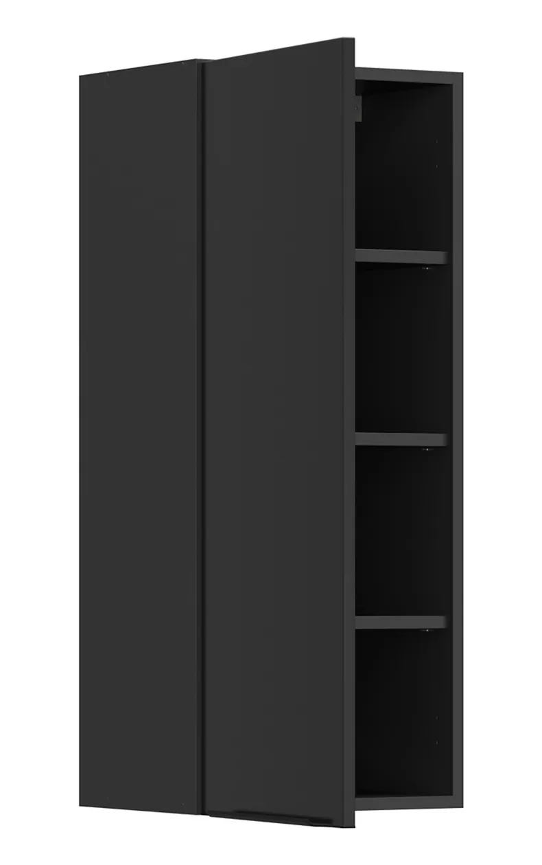 BRW Sole L6 40 см левый верхний кухонный шкаф черный матовый, черный/черный матовый FM_G_40/95_L-CA/CAM фото №3