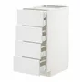 IKEA METOD МЕТОД / MAXIMERA МАКСИМЕРА, напольный шкаф 4фасада / 2нзк / 3срд ящ, белый / Стенсунд белый, 40x60 см 894.094.63 фото