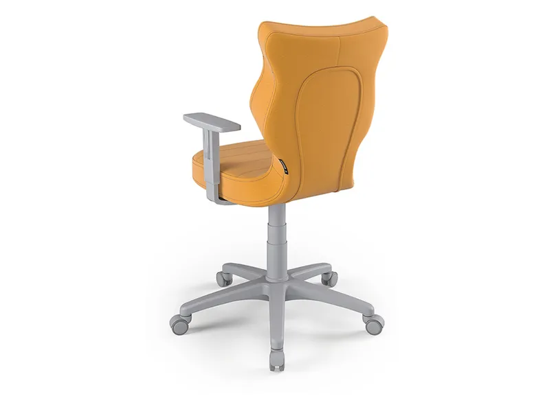 BRW Молодежный вращающийся стул желтого цвета размер 6 OBR_DUO_SZARY_ROZM.6_VELVET_35 фото №3