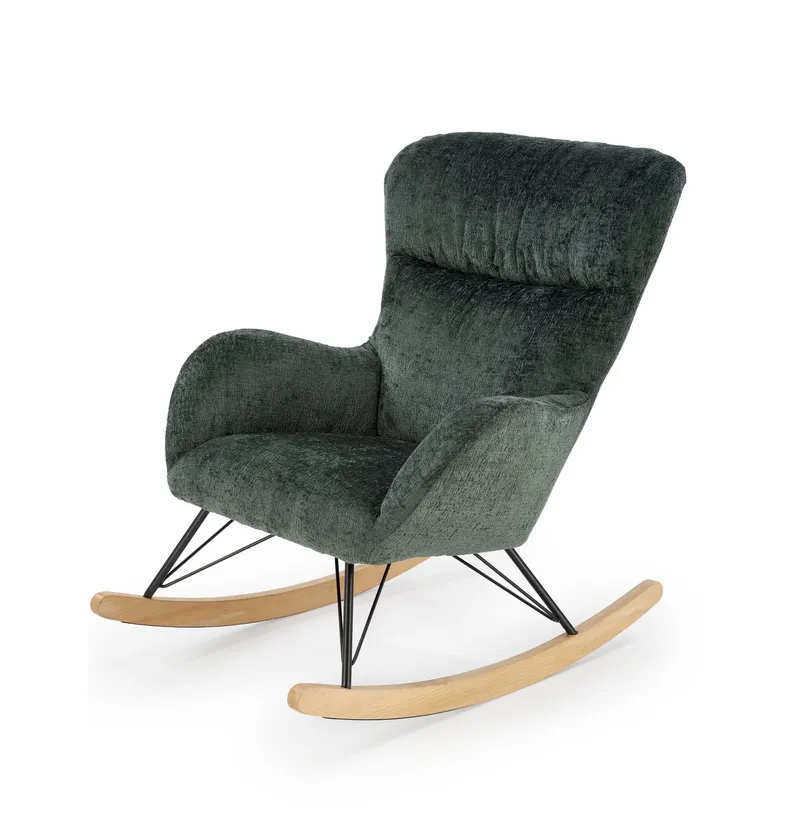 Мягкое кресло-качалка HALMAR CASTRO, темно-зеленый фото №1