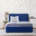 Кровать MEBEL ELITE 140x200 CROS Velour Blue фото thumb №3