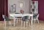 Кухонний стіл розкладний HALMAR FLORIAN 160-228x90 см, стільниця - білий, ніжки - білі фото