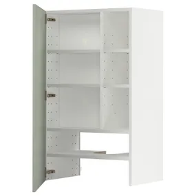 IKEA METOD МЕТОД, настінн шаф д / витяжки з полиц / дверц, білий / Стенсунд світло-зелений, 60x100 см 395.042.26 фото