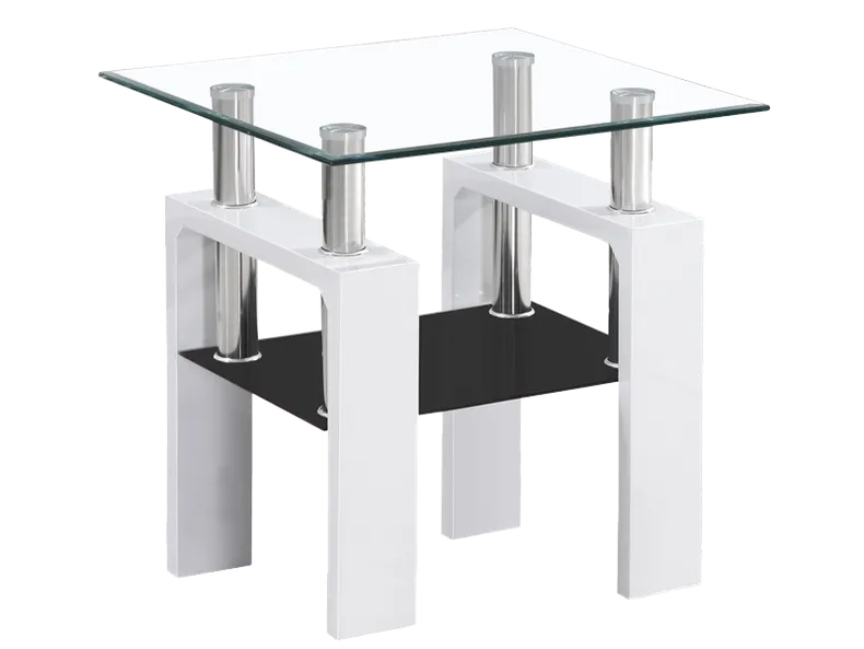 Журнальний стіл SIGNAL LISA D, білий лак, 60x60 фото №1