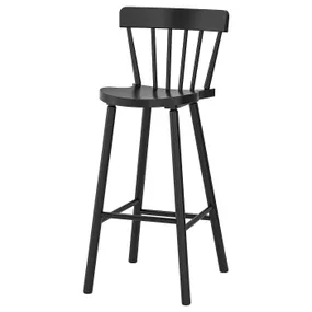 IKEA NORRARYD НОРРАРЮД, барний стілець зі спинкою, чорний, 74 см 003.977.36 фото