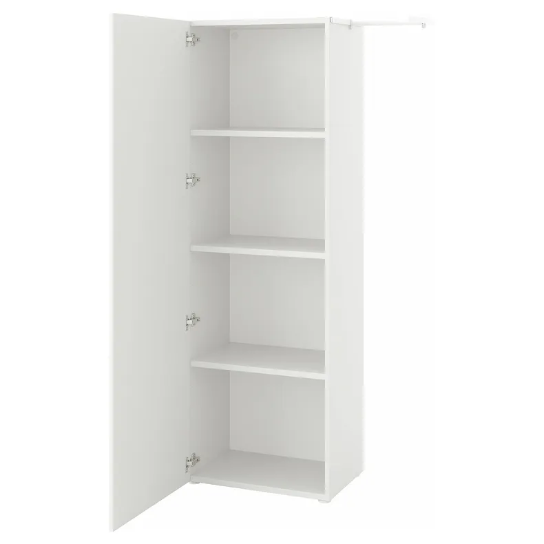 IKEA PLATSA ПЛАТСА, гардероб із 1 дверцятами, білий / ФОННЕС білий, 90-107x42x181 см 394.253.66 фото №1