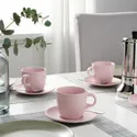 IKEA FÄRGKLAR ФЭРГКЛАР, чашка с блюдцем, Матовый светло-розовый, 25 кл 104.781.62 фото thumb №4