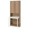 IKEA BILLY БІЛЛІ / OXBERG ОКСБЕРГ, стелаж зі столом, під дуб/білий, 80x202 см 795.639.40 фото thumb №1