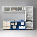 IKEA PLATSA ПЛАТСА, открытая комбинация / 1 дверь / 1 ящик, белый Калбоден / синий, 240x42x191 см 895.229.06 фото thumb №2