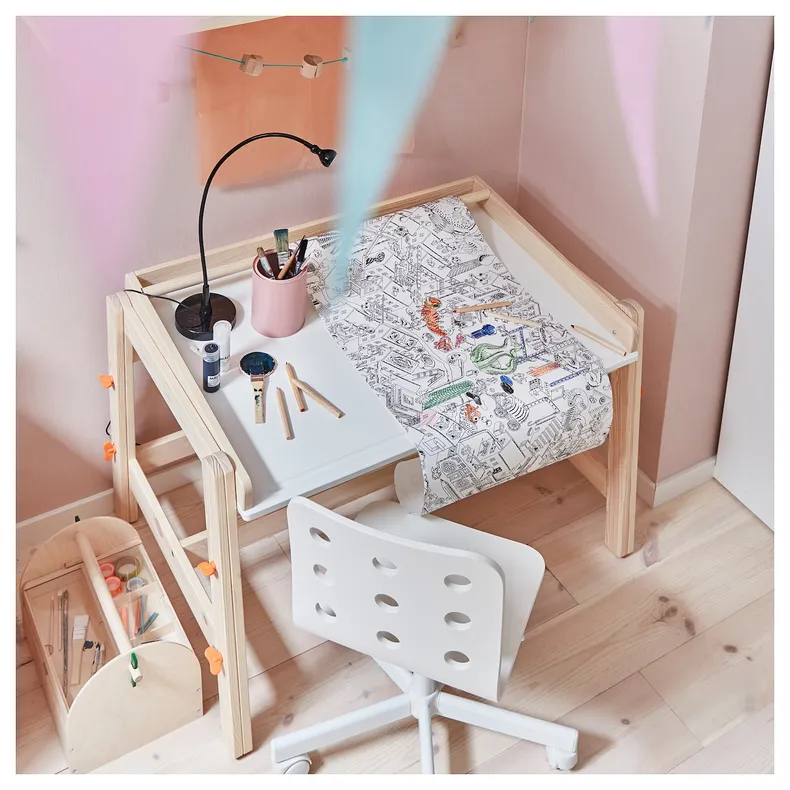 IKEA FLISAT ФЛИСАТ, детский письменный стол, регулируемый 202.735.94 фото №2