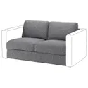 IKEA VIMLE ВИМЛЕ, секция 2-местного дивана-кровати, Lejde серо-черный 895.372.86 фото thumb №2