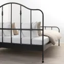 IKEA SAGSTUA САГСТУА, каркас ліжка, чорний/Лейрсунд, 160x200 см 492.688.32 фото thumb №9