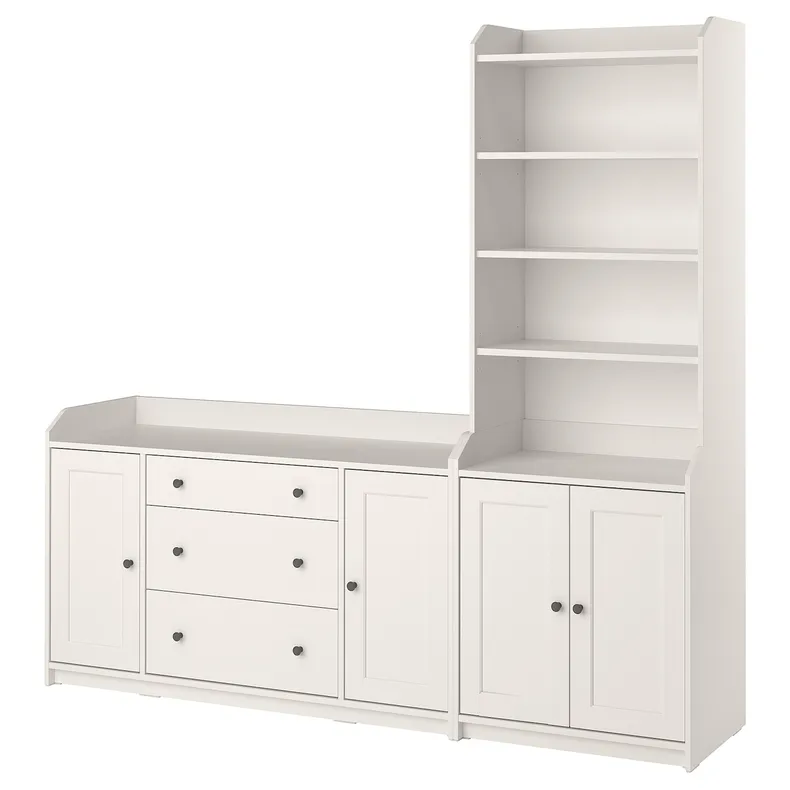 IKEA HAUGA ХАУГА, шафа, білий, 210x46x199 см 693.886.40 фото №1