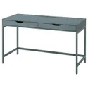IKEA ALEX АЛЕКС, письмовий стіл, сіро-бірюзовий, 132x58 см 804.838.05 фото thumb №1