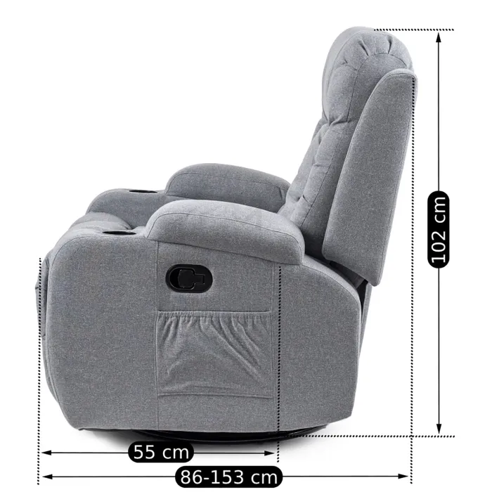 Масажне крісло MEBEL ELITE BOX 2, тканина: Сірий фото №22