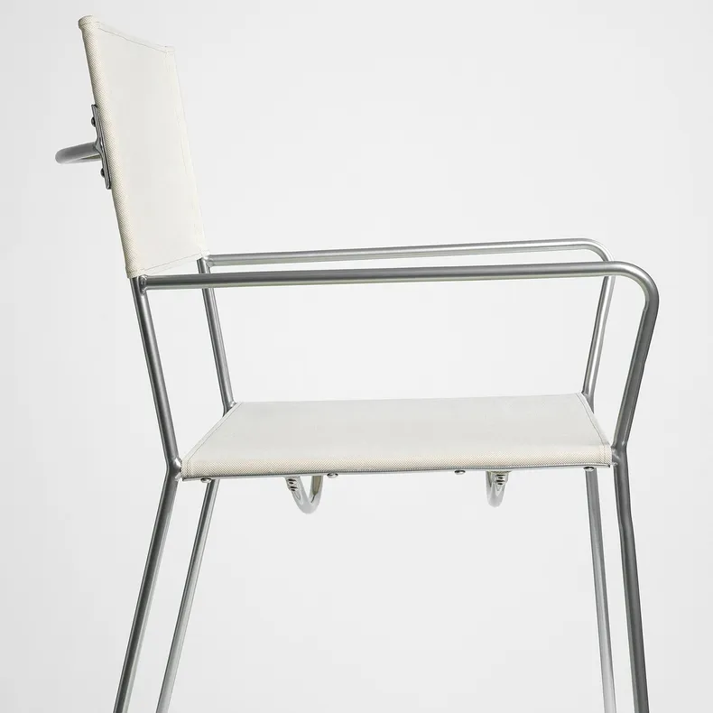 IKEA HÖGALT ХЕГАЛТ, стілець, сріблястий / дльвсборгський бежевий 505.514.24 фото №4