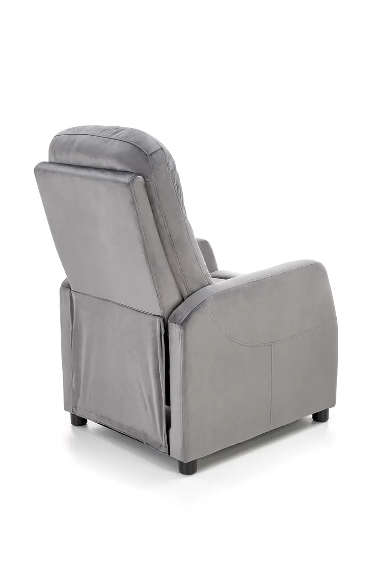 Кресло реклайнер мягкое раскладное HALMAR FELIPE 2, серый фото №6